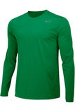 Nike Men's Team Legend Long Sleeve Crew 727980 Apple Green