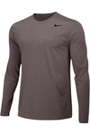 Nike Men's Team Legend Long Sleeve Crew 727980 Carbon Heather