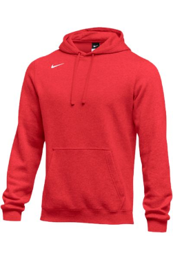 Nike Men's Club Fleece Pullover Hoodie 835585 Scarlet