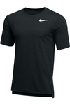 NIKE HYPER DRY SHORT SLEEVE BREATHE TOP AO7580 BLACK HEATHER