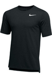 NIKE HYPER DRY SHORT SLEEVE BREATHE TOP AO7580 BLACK HEATHER