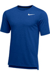 NIKE HYPER DRY SHORT SLEEVE BREATHE TOP AO7580 ROYAL HEATHER